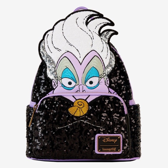 Loungefly Handbags - NWT Loungefly The Little Mermaid 35th Anniversary Ursula Sequin Mini Backpack